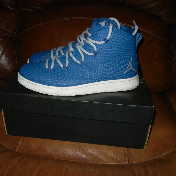 Jordan Nike Galaxy High Top Sneakers Basketball French Blue - Picture 2 of 15
